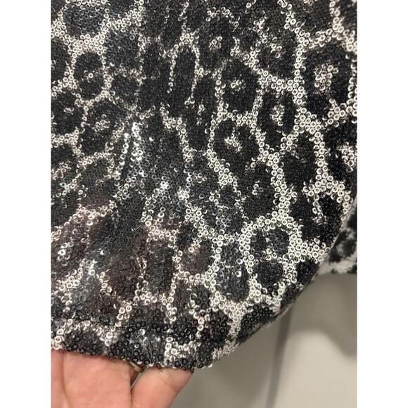 NWT Worthington Plus A-Line Skirt Winter Leopard Sequin Size 2X Lined Stretchy - Picture 5 of 6